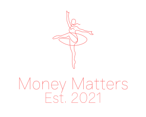 Pink Ballet Instructor  logo design