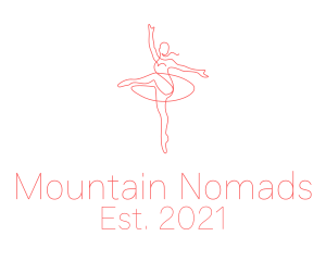 Pink Ballet Instructor  logo design