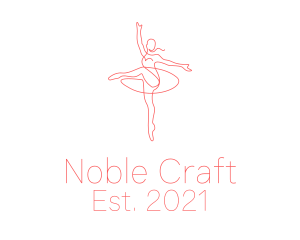 Pink Ballet Instructor  logo design