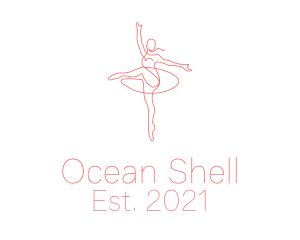 Pink Ballet Instructor  logo design