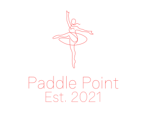 Pink Ballet Instructor  logo design