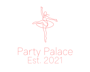 Pink Ballet Instructor  logo design