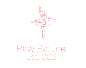 Pink Ballet Instructor  logo design