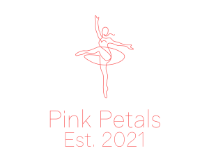 Pink Ballet Instructor  logo design