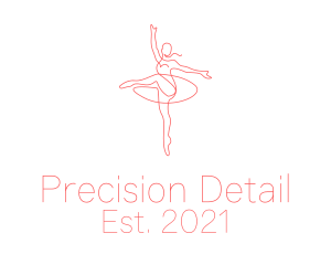 Pink Ballet Instructor  logo design