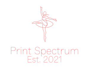 Pink Ballet Instructor  logo design