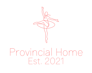 Pink Ballet Instructor  logo design