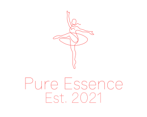 Pink Ballet Instructor  logo design