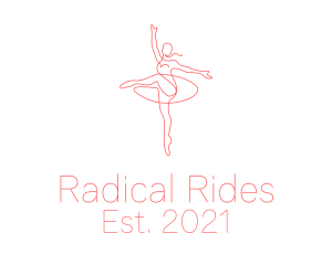 Pink Ballet Instructor  logo design