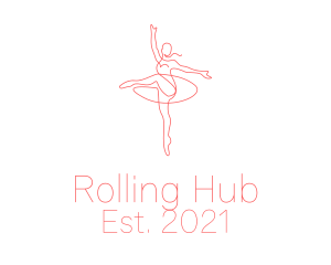 Pink Ballet Instructor  logo design