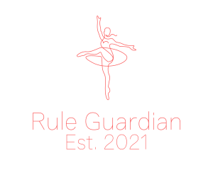 Pink Ballet Instructor  logo design