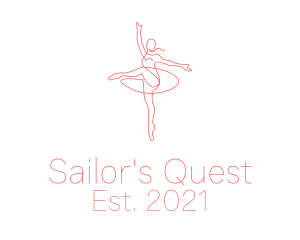 Pink Ballet Instructor  logo design