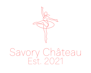 Pink Ballet Instructor  logo design