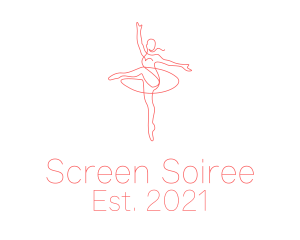 Pink Ballet Instructor  logo design