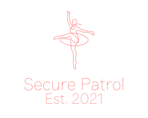 Pink Ballet Instructor  logo design