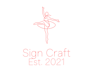 Pink Ballet Instructor  logo design