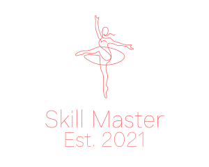 Pink Ballet Instructor  logo design