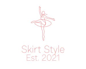 Pink Ballet Instructor  logo design