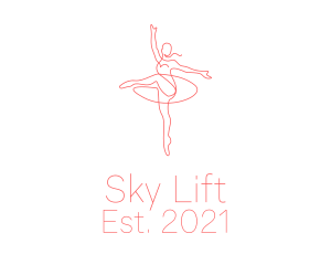 Pink Ballet Instructor  logo design