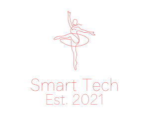 Pink Ballet Instructor  logo design