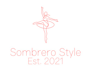 Pink Ballet Instructor  logo design