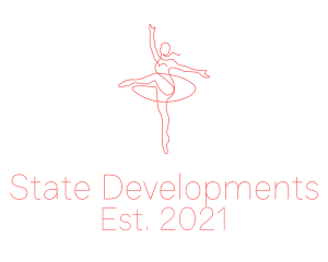 Pink Ballet Instructor  logo design