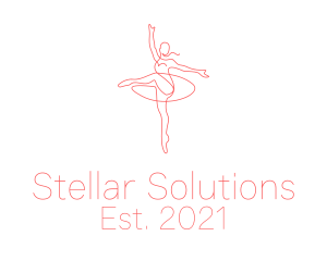 Pink Ballet Instructor  logo design