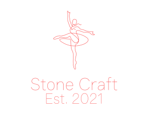 Pink Ballet Instructor  logo design