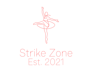 Pink Ballet Instructor  logo design