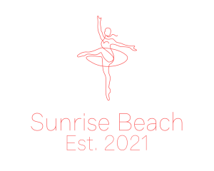 Pink Ballet Instructor  logo design