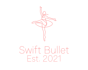 Pink Ballet Instructor  logo design