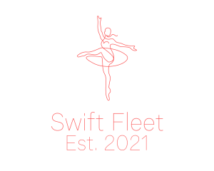 Pink Ballet Instructor  logo design