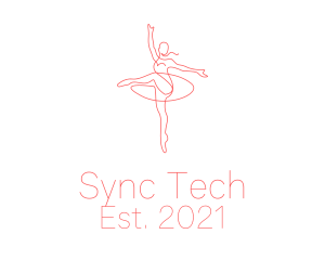 Pink Ballet Instructor  logo design