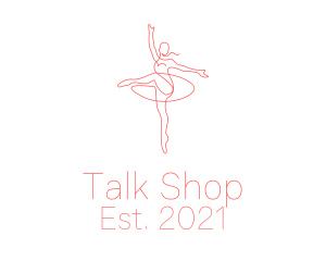 Pink Ballet Instructor  logo design