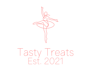 Pink Ballet Instructor  logo design