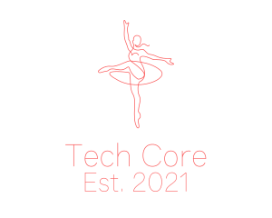 Pink Ballet Instructor  logo design