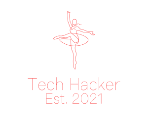 Pink Ballet Instructor  logo design