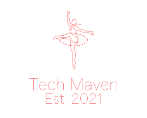 Pink Ballet Instructor  logo design