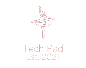 Pink Ballet Instructor  logo design