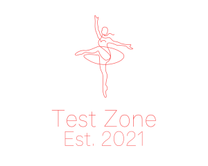 Pink Ballet Instructor  logo design