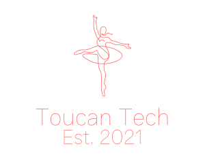 Pink Ballet Instructor  logo design