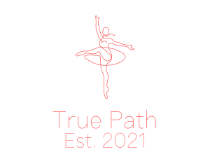 Pink Ballet Instructor  logo design