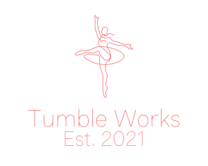 Pink Ballet Instructor  logo design