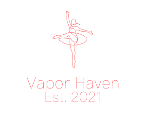 Pink Ballet Instructor  logo design