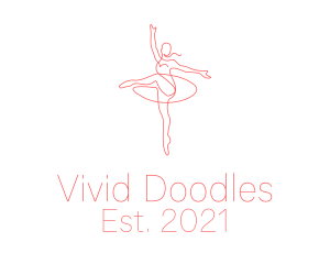 Pink Ballet Instructor  logo design