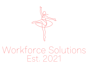 Pink Ballet Instructor  logo design