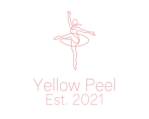 Pink Ballet Instructor  logo design