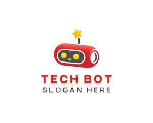 Cute Robot Toy logo design