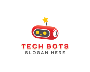 Cute Robot Toy logo design