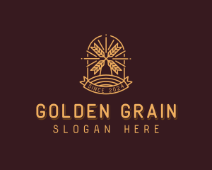 Wheat Flour Agriculture logo design